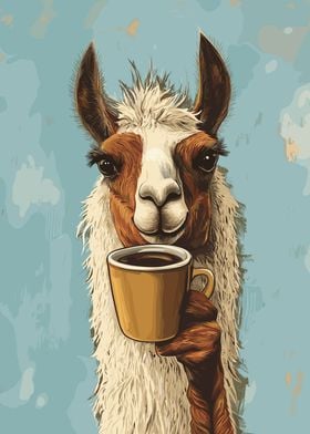 Llama with Coffee