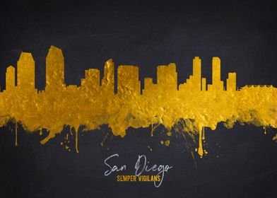 San Diego Skyline Glitter