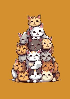 Cute Cat Pile