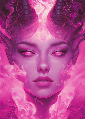 Pink Demoness Portrait