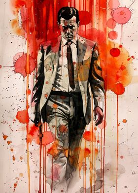 Man in Suit Watercolor