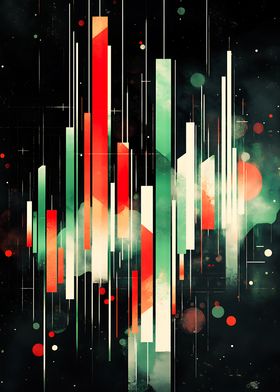 Abstract Candle Stick Chart Stock Market