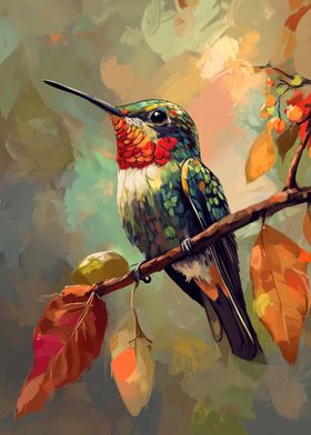 Hummingbird on Branch