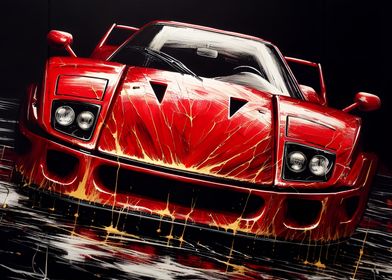 Ferrari F40 Art Print