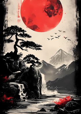 Japanese Red Moon