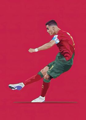 Cristiano Ronaldo Soccer Illustration