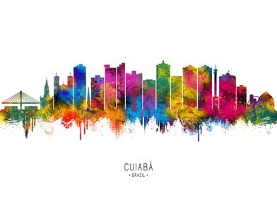 Cuiabá Skyline Watercolor