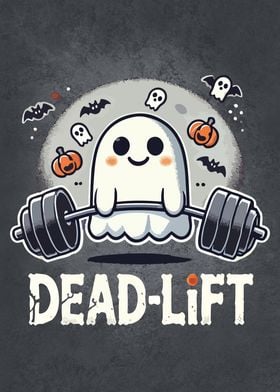 Dead-Lift Funny Gym Ghost Deadlift Halloween Humor