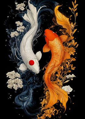 koi fish yin yang