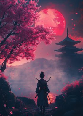 Samurai Under Blood Moon