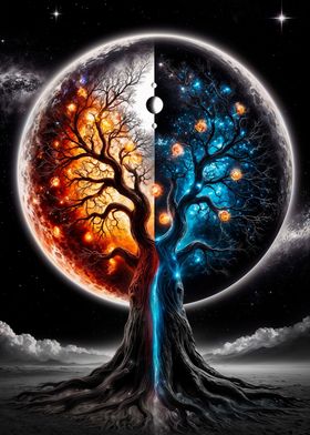 Cosmic Tree of Fire and Ice