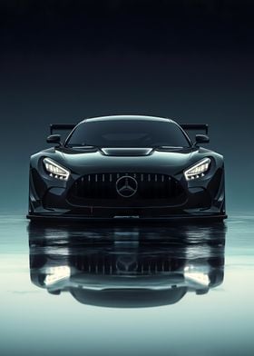 Black Mercedes AMG GT3