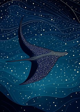 Stars Whale Ray Sea