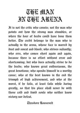 The Man in the Arena Quote