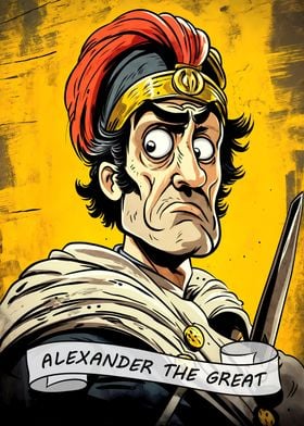 Alexander the Great Portrait Caricature