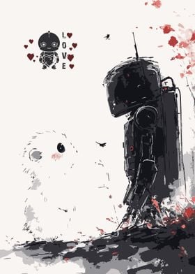 Robot and Fluffy Creature