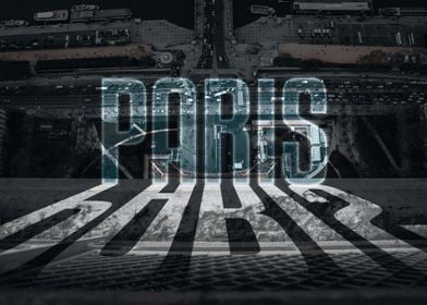 Paris Cityscape Typography