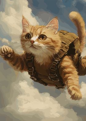 Cat Skydiving