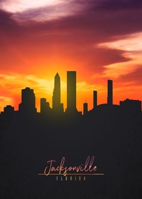 Jacksonville Skyline Sunset