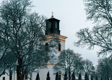 Church Tower in Winter