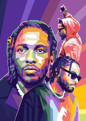 Kendrick Lamar Pop Art Portrait