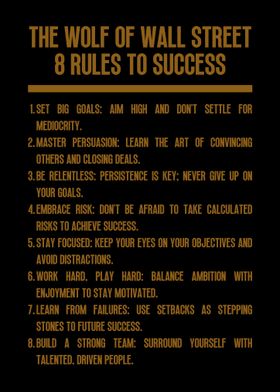 Wolf of Wall Street Success Rules