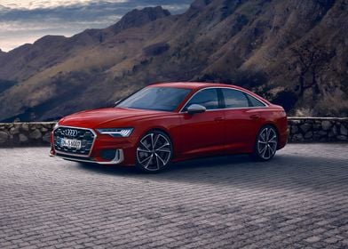 Red Audi S6 Sedan