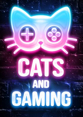 Cats & Gaming Neon Sign