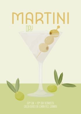 Martini Cocktail Poster