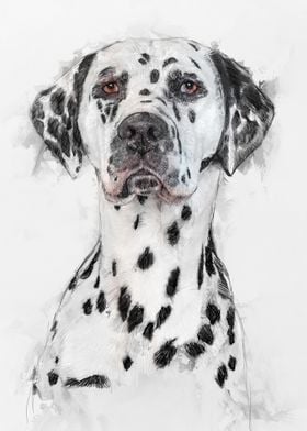 Dalmatian Dog Portrait