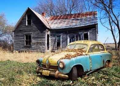 Abandoned Car and House