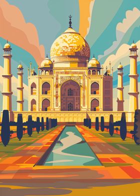 Taj Mahal Illustration