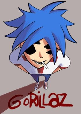 2D Gorillaz Cartoon