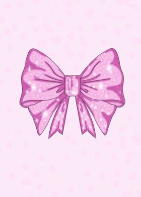 Pink Glitter Bow