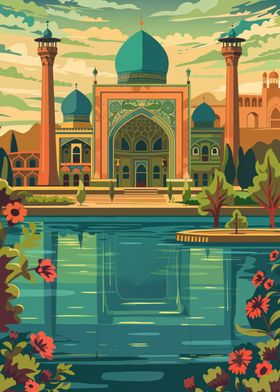 Isfahan travel poster