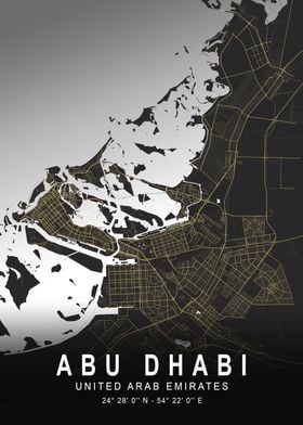 Abu Dhabi Silver Map