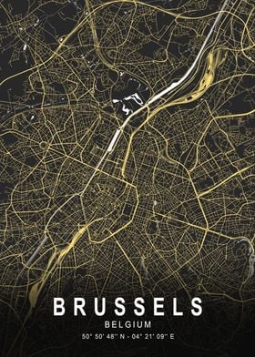 Brussels Silver Map