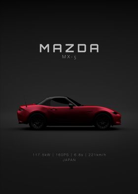 Mazda MX-5 Red Convertible