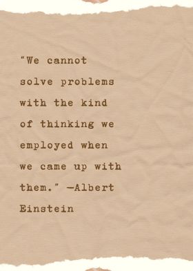 Einstein Quote on Thinking