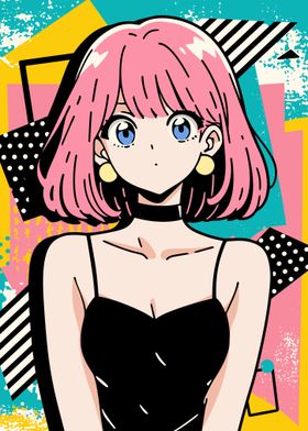 Anime Girl in 80s Style