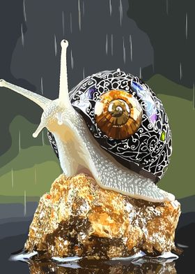 Snail in the Rain