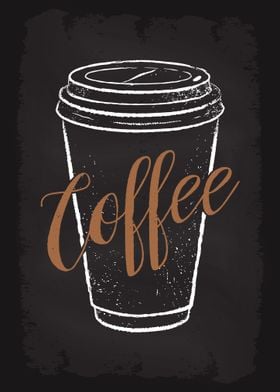 Coffee Cup Chalkboard Art