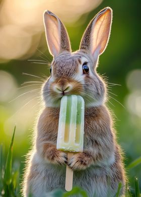 Bunny with Popsicle