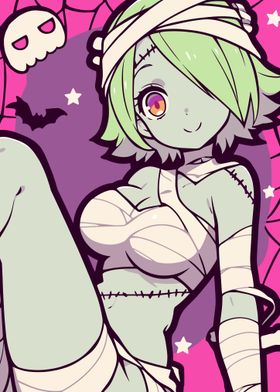 Kawaii Anime Zombie Girl Halloween