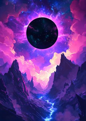 Cosmic Mountain Landscape