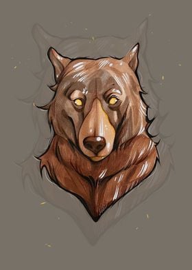 Bear Portrait Illustration