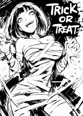 Anime Mummy Girl Trick or Treat