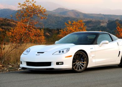 hennessey White Corvette Z06