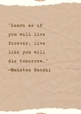 Gandhi Quote Print