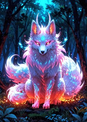 Mystical Fox in Forest